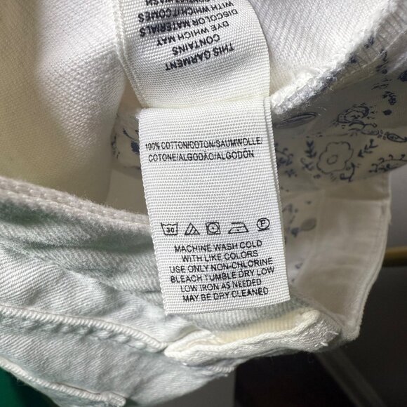 Free People High Rise Straight Flare Jeans Size 24 White 100% Cotton Frayed New - Picture 9 of 10